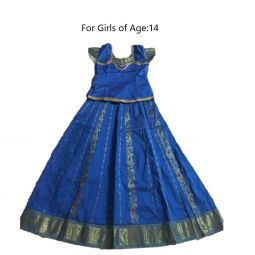 South Indian Lehenga Girls skirt BLUE - 38"